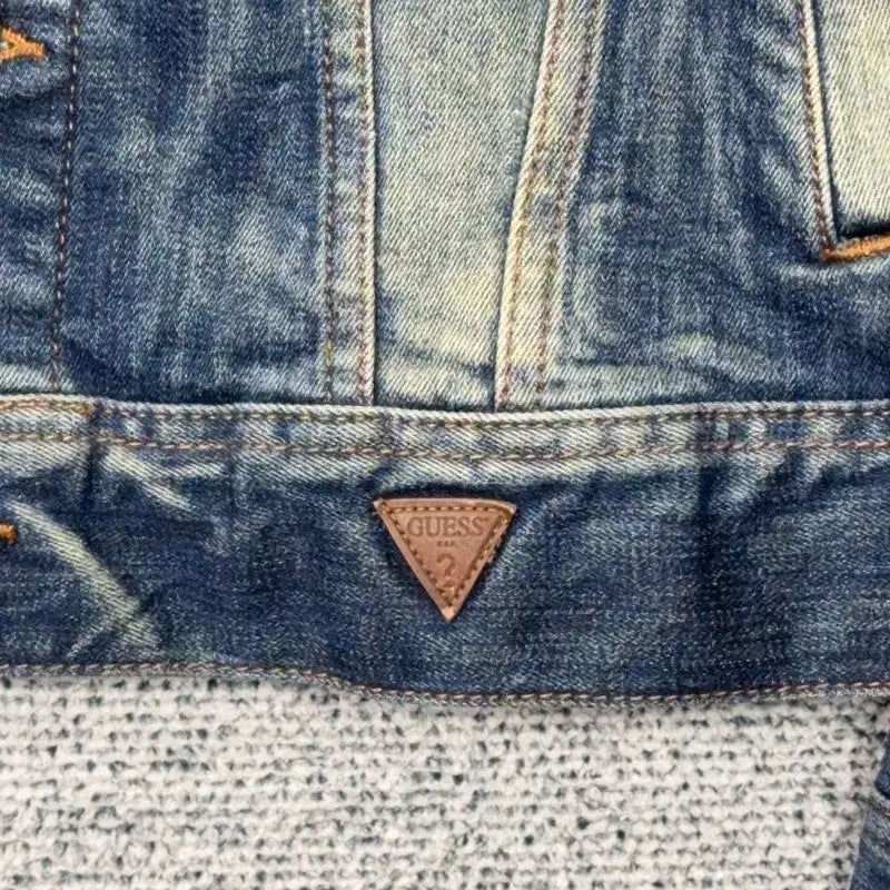 [BUNJANG] Guess Vintage Washed Pocket Denim Jacket (M) / 게스 빈티지 워싱 포켓 데님 자켓 M