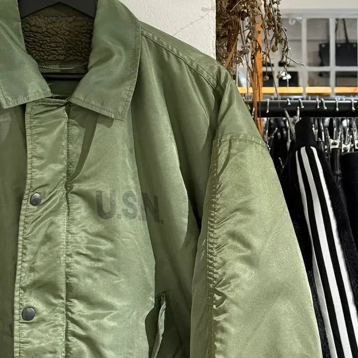 [BUNJANG] U.S. Navy Khaki Lightweight Flight Jacket / U.S.NAVY 카키 라이트웨이트 플라이트 자켓
