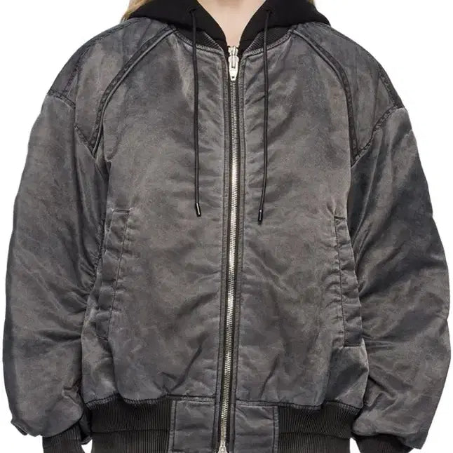 [BUNJANG] Juun.J Washed Hooded MA-1 Jacket 36 / 준지 워싱 후드 MA-1 마원 자켓 36