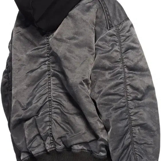 [BUNJANG] Juun.J Washed Hooded MA-1 Jacket 36 / 준지 워싱 후드 MA-1 마원 자켓 36