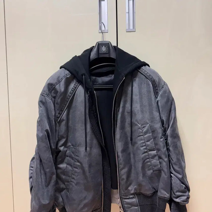 [BUNJANG] Juun.J Washed Hooded MA-1 Jacket 36 / 준지 워싱 후드 MA-1 마원 자켓 36