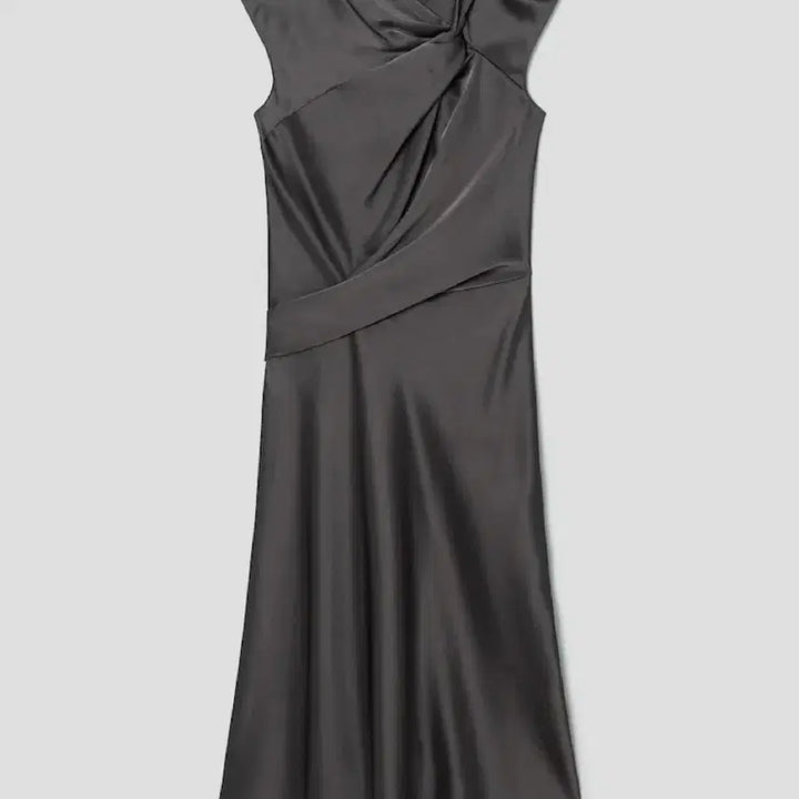 [BUNJANG] Theory Twist Satin Long Dress / Theory 트위스트 새틴 롱 원피스