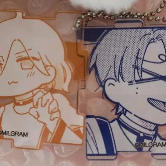 [BUNJANG] Milgram Mahiru &amp; Shidou Kuji Keyring / 밀그램 시도우 마히루 쿠지 키링