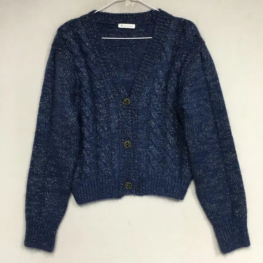 [SOLD OUT] 잇미샤 글리터 케이블 가디건 55