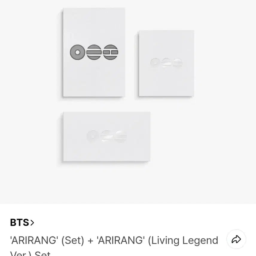 [SOLD OUT] 방탄소년단 아리랑 세트 단순개봉 판매