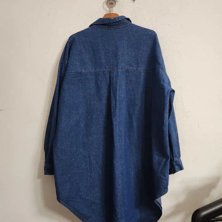 [BUNJANG] Long Denim Shirt Dress / 롱 데님 셔츠 원피스 청남방