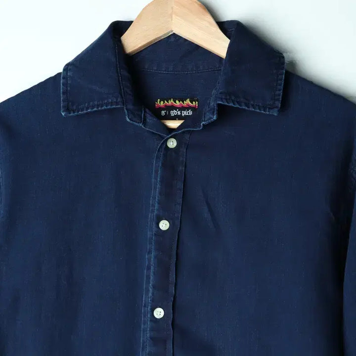 [BUNJANG] 8 Seconds GD Denim Shirt / (S-M) 에잇세컨즈 셔츠 남방 청남방 데님 지드래곤 협업-17F9B