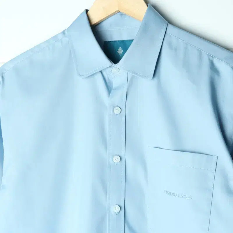 [BUNJANG] Diamond Leira Oversized Shirt / (M-XL) 다이아몬드 레이라 셔츠 남방 블루 박시 무지-17FA5