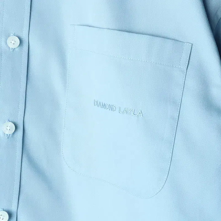 [BUNJANG] Diamond Leira Oversized Shirt / (M-XL) 다이아몬드 레이라 셔츠 남방 블루 박시 무지-17FA5