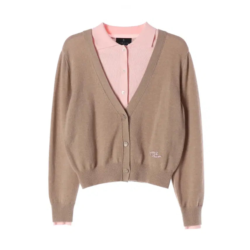 [BUNJANG] Lanvin Collection Layered Cardigan / 랑방컬렉션 25FW 울 100% 레이어드 가디건