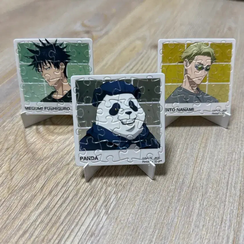 [BUNJANG] Jujutsu Kaisen Puzzle Standee Bundle Set / 주술회전 퍼즐 스탠딩 가챠 일괄 판매(메구미, 나오미, 팬더)