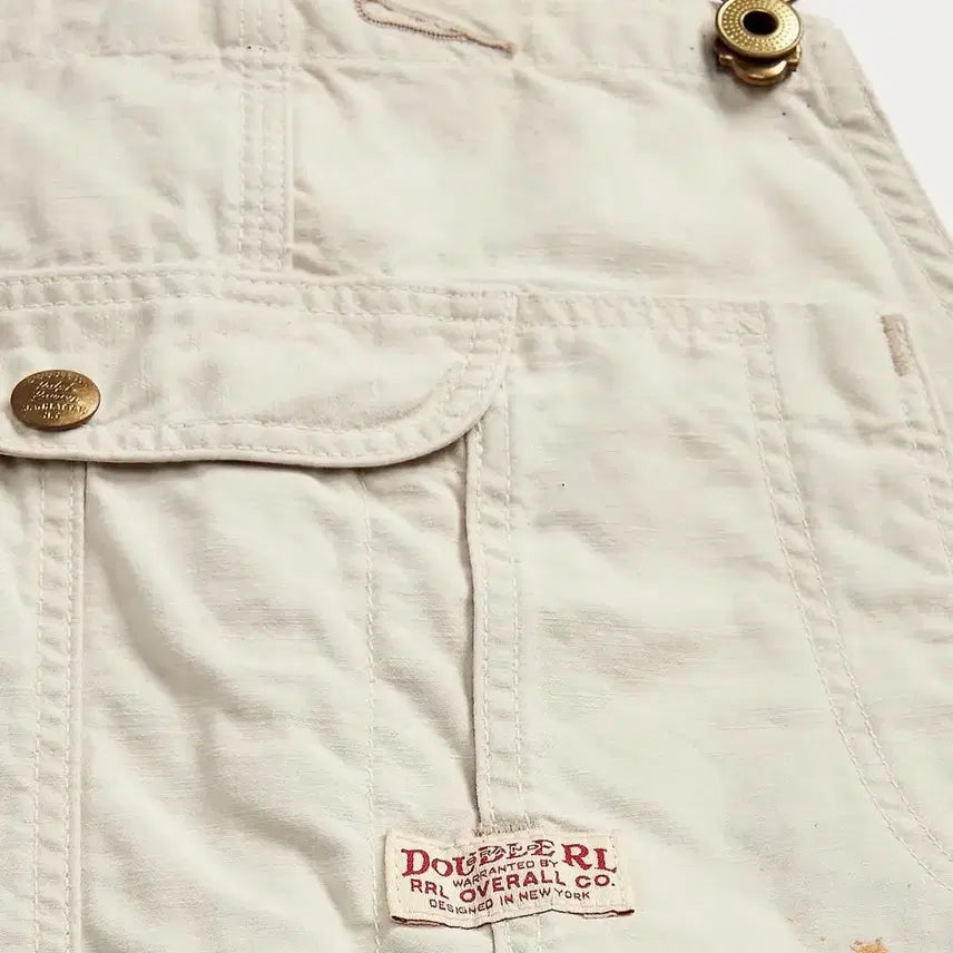 [BUNJANG] RRL Repair Detailed Hand-Painted Ecru Overalls / RRL 오버롤