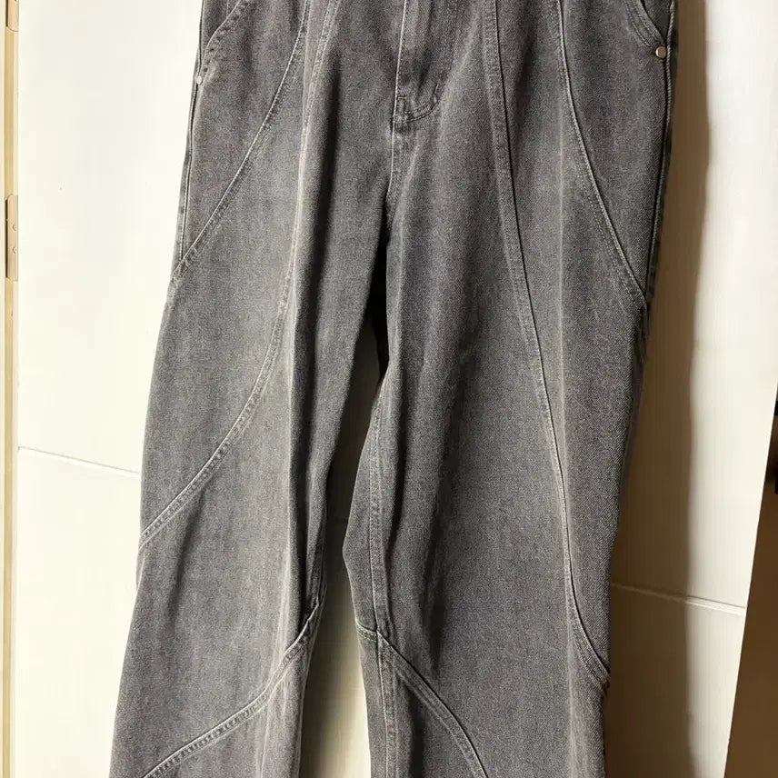 [BUNJANG] Ed Tornado Wide Denim Gray / [S] 에드 토네이도 와이드 데님 그레이