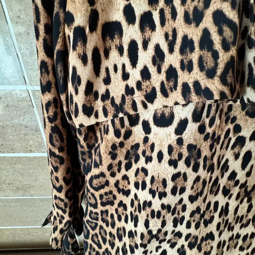 [BUNJANG] S. Concept Leopard Trench Jacket / 에스컨셉 레오파드 바바리 쟈켓