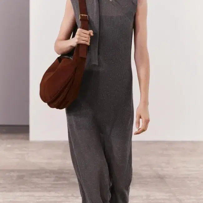 [BUNJANG] ZARA Knotted Knit Dress / 자라 스카프 매듭 니트 원피스