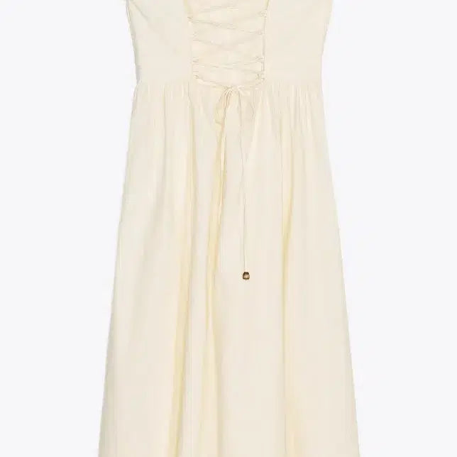 [BUNJANG] ZARA Linen Long Dress - Cream Color S Size / 자라 린넨 롱 원피스  휴가 휴양지 여신 원피스