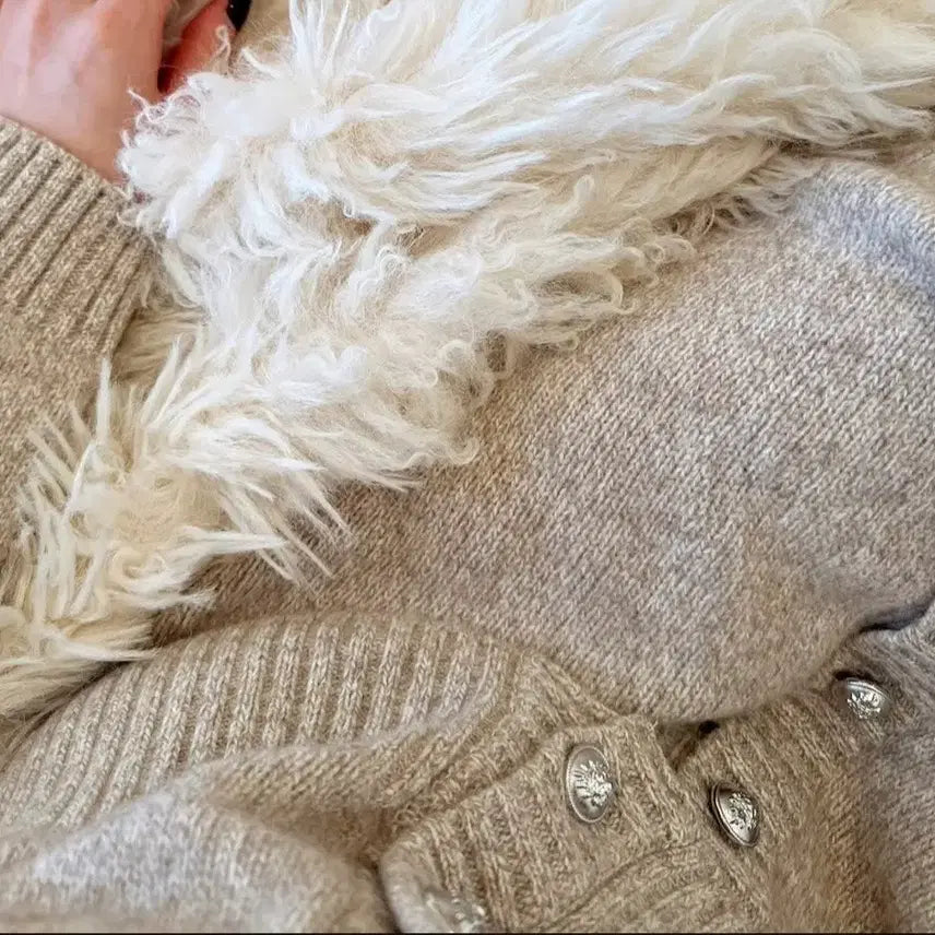 [BUNJANG] The Row Classic Beige Mix Knit Set / 더로랑 클래식 베이지 믹스 니트 셋