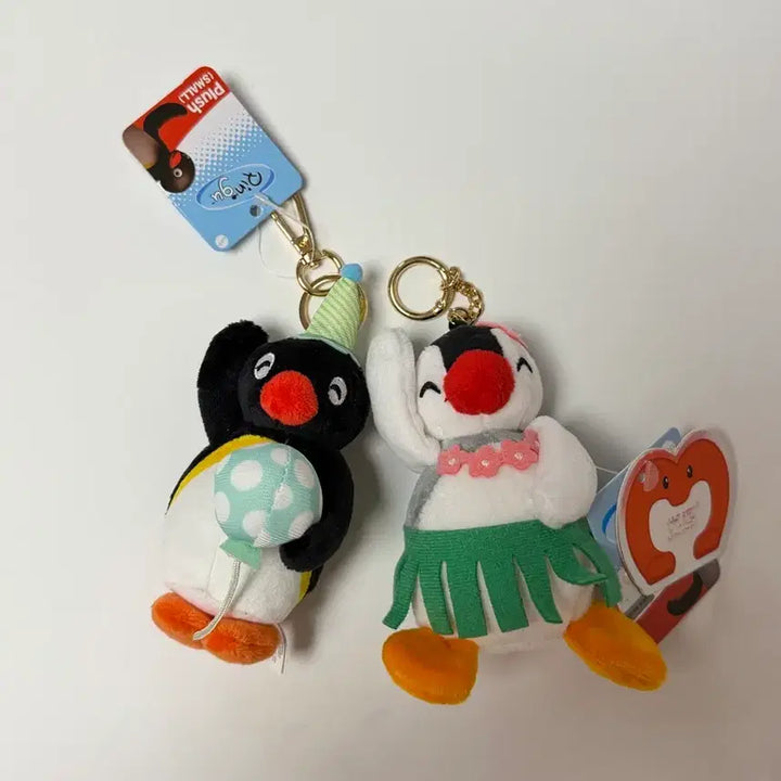 [BUNJANG] Pingu Pinga Plush Keyring Set / 정품 핑구 핑가 인형 키링 세트