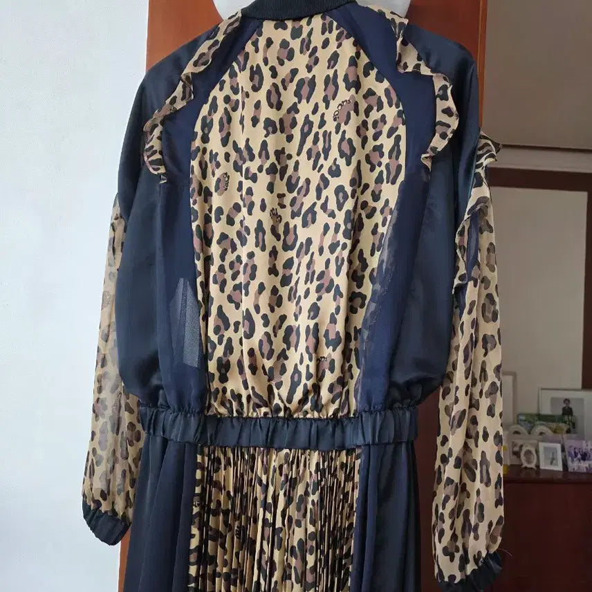 [BUNJANG] Sacai Leopard Pattern Long Dress / 사카이 블랙/레오파드 롱 원피스