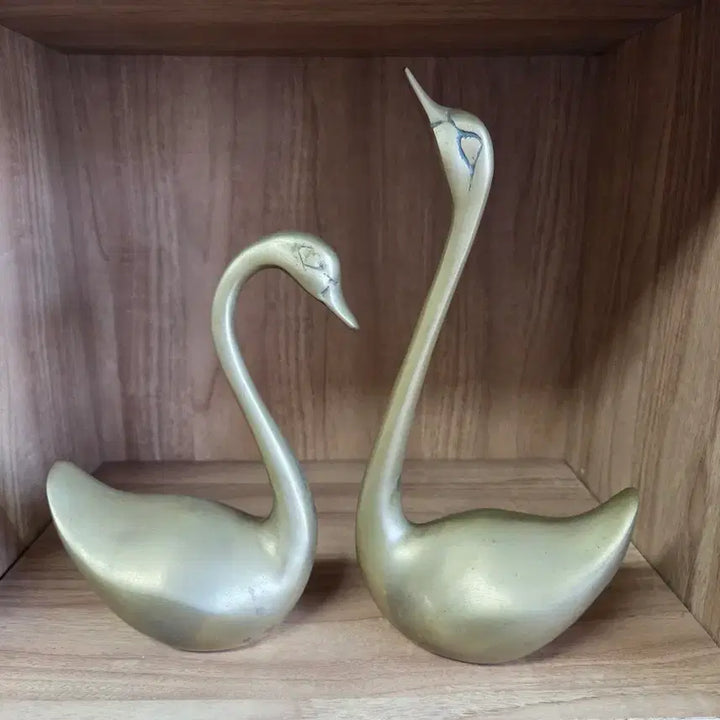 [BUNJANG] Brass Swan Pair / 황동 백조 한쌍