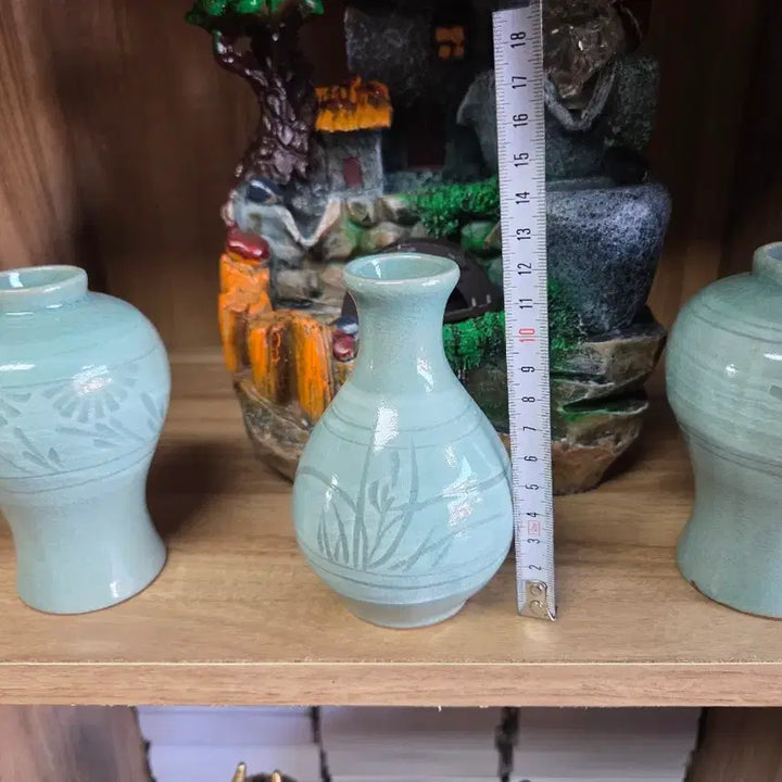 [BUNJANG] Celadon Porcelain Miniature Set / 미니 청자 도자기 3점
