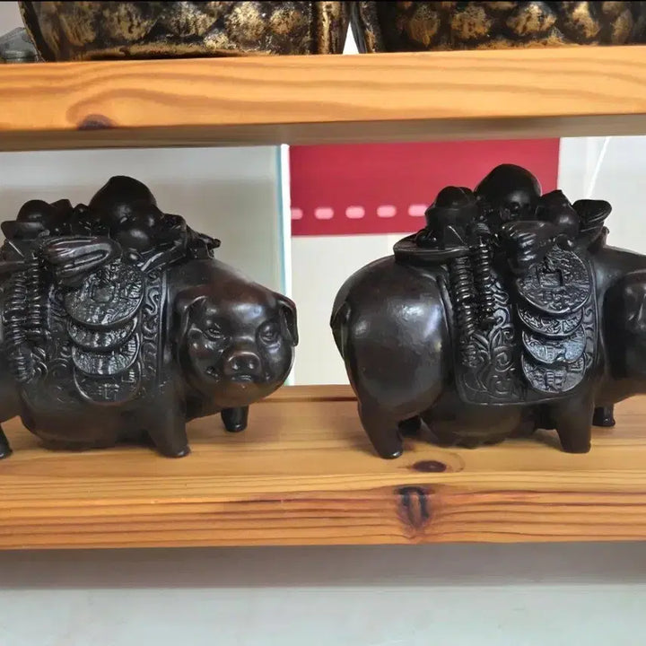 [BUNJANG] Pair of Fortune Pig Statues / 복돼지 한쌍