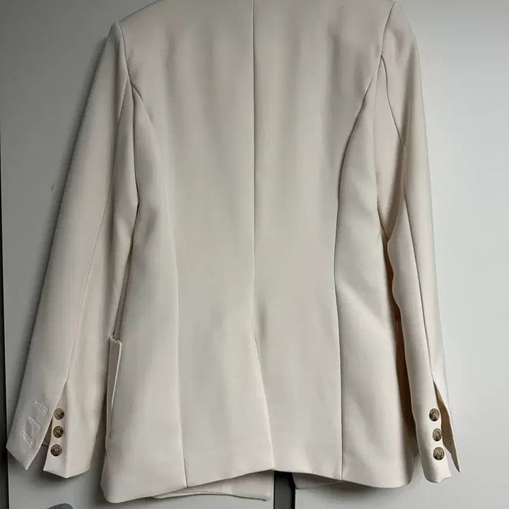 [BUNJANG] White Double-Breasted Suit Set (Jacket + Pants) / [웨딩촬영용] 화이트 더블 슈트 셋업 (자켓+팬츠 SET)