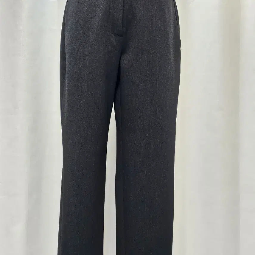[BUNJANG] Black Semi Wide Fit Slacks - Size 66 / 블랙 슬랙스 66사이즈