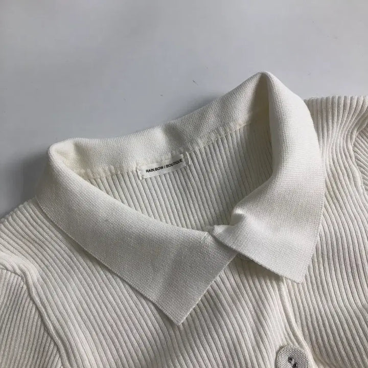 [SOLD OUT] 레인보우 부티크 화이트 골지 가디건
