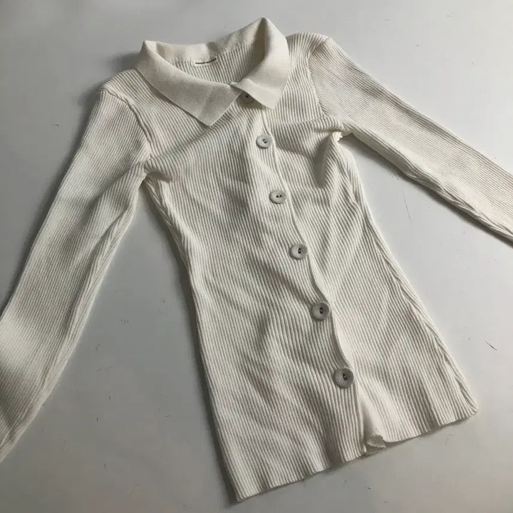 [SOLD OUT] 레인보우 부티크 화이트 골지 가디건