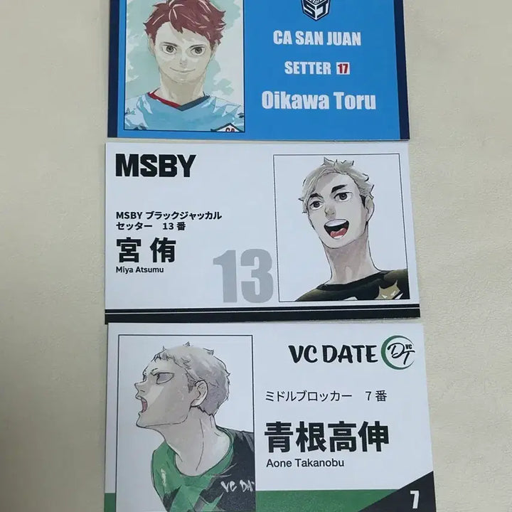 [BUNJANG] Haikyuu Fan Park Name Card Bundle Set / [일괄]하이큐 팬파크 명함 오이카와 토오루, 미야 아츠무, 아오네 타카노