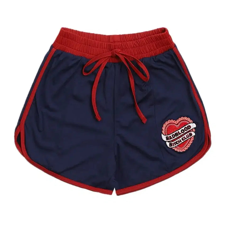 [BUNJANG] Badblood Navy Dolphin Shorts / 배드블러드 네이비 반바지 BBC 하트로고 돌핀 숏츠