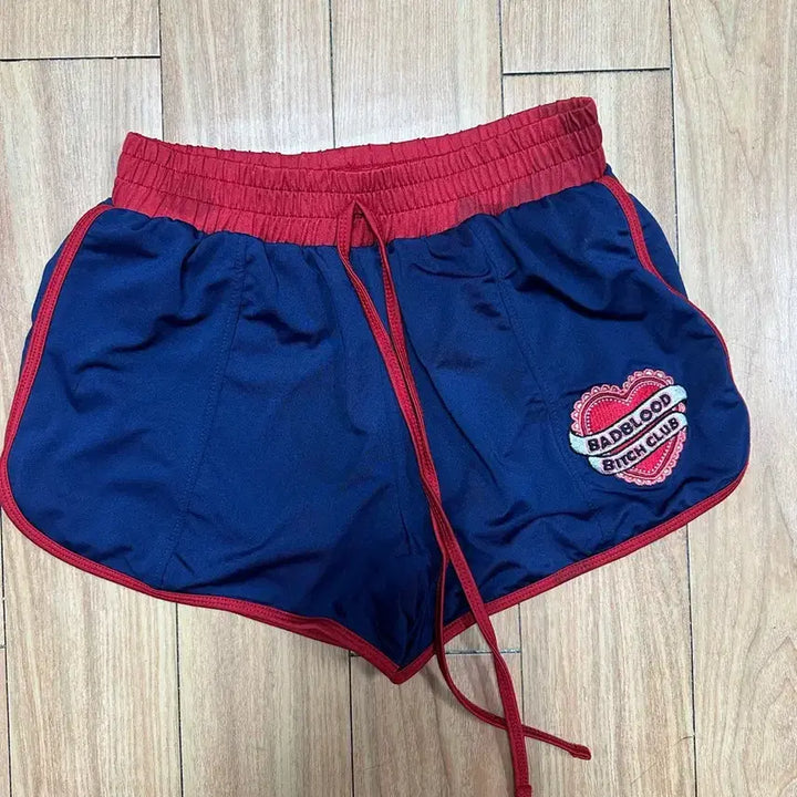 [BUNJANG] Badblood Navy Dolphin Shorts / 배드블러드 네이비 반바지 BBC 하트로고 돌핀 숏츠