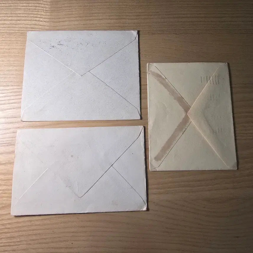 [BUNJANG] Vintage Calligraphy Letter Envelopes (Set of 3) / 빈티지 필기체 편지 봉투 3장