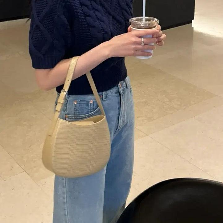 [BUNJANG] toae Leather Tote Bag / 토에 toae 소가죽 토트백 숄더백 가방 레몬버터