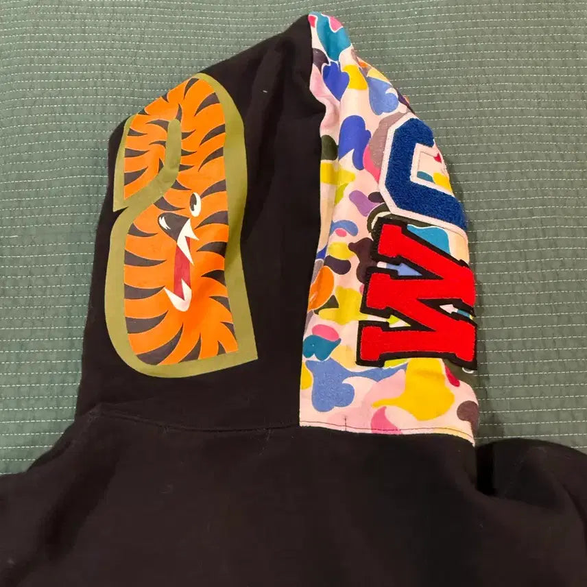 [BUNJANG] BAPE Shark Black Multi Camo Hoodie Zip-up / (초희귀2XL)베이프 샤크 블랙 멀티 카모 후드집업