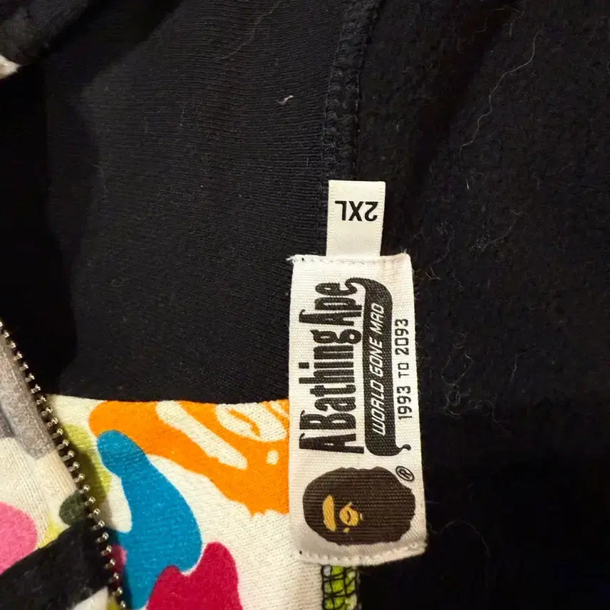 [BUNJANG] BAPE Shark Black Multi Camo Hoodie Zip-up / (초희귀2XL)베이프 샤크 블랙 멀티 카모 후드집업