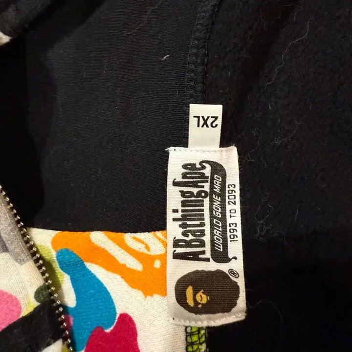 [BUNJANG] BAPE Shark Black Multi Camo Hoodie Zip-up / (초희귀2XL)베이프 샤크 블랙 멀티 카모 후드집업