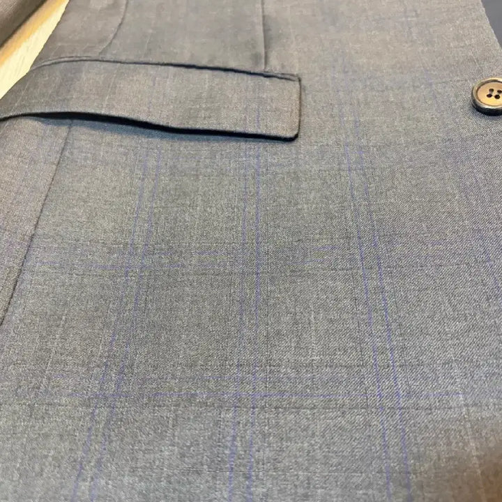 [BUNJANG] Solid Homme (Wooyoungmi) Gray Blazer Jacket / 솔리드옴므(우영미) 모100% 그레이컬러 자켓 블레이져 100사이즈1회착
