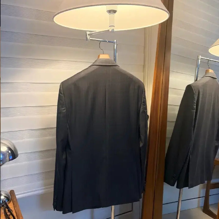 [BUNJANG] Solid Homme (Wooyoungmi) Gray Blazer Jacket / 솔리드옴므(우영미) 모100% 그레이컬러 자켓 블레이져 100사이즈1회착