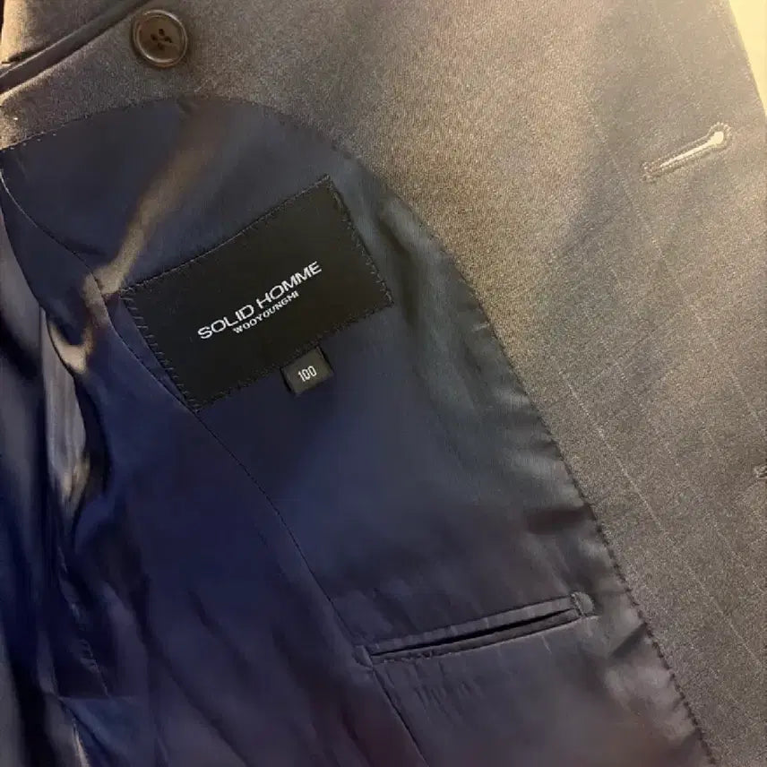 [BUNJANG] Solid Homme (Wooyoungmi) Gray Blazer Jacket / 솔리드옴므(우영미) 모100% 그레이컬러 자켓 블레이져 100사이즈1회착