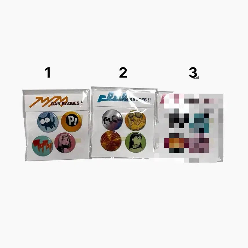 [BUNJANG] FLCL (Furi Kuri) Can Badge Set (4 Types Available) / 프리크리 FLCL 캔뱃지 4종 세트