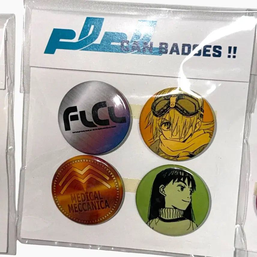 [BUNJANG] FLCL (Furi Kuri) Can Badge Set (4 Types Available) / 프리크리 FLCL 캔뱃지 4종 세트