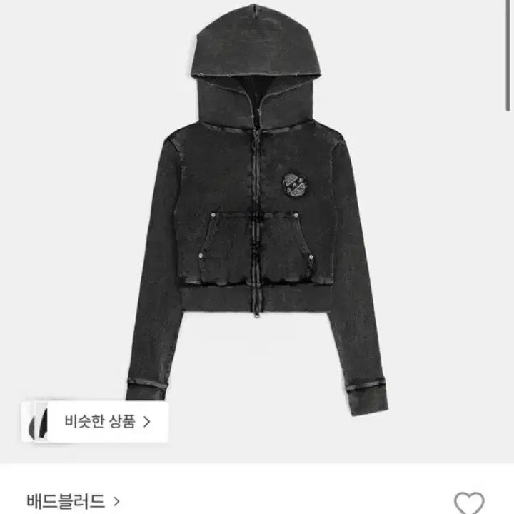 [BUNJANG] 배드블러드 러스티 데님 후드 집업 슬림핏- 블랙(교신가능) / 배드블러드 러스티 데님 후드 집업 슬림핏- 블랙(교신가능)