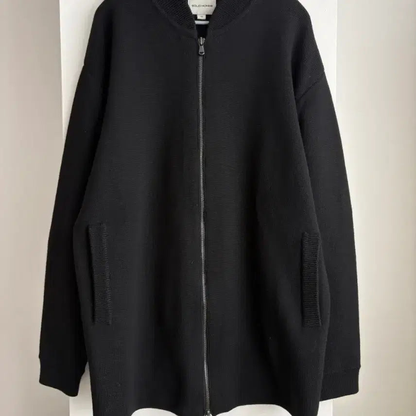 [BUNJANG] Solid Homme Black Wool Zip-up Jacket / 솔리드 옴므 블랙 울 집업 자켓