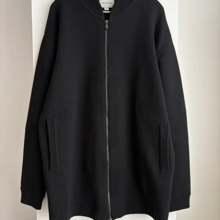 [BUNJANG] Solid Homme Black Wool Zip-up Jacket / 솔리드 옴므 블랙 울 집업 자켓