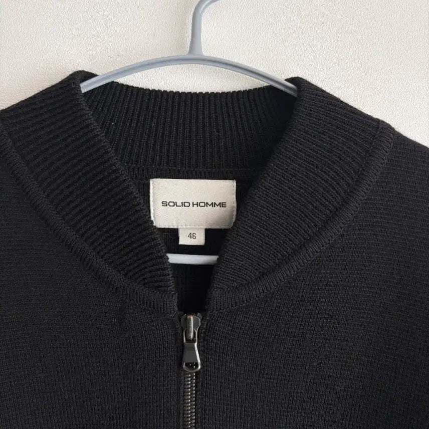 [BUNJANG] Solid Homme Black Wool Zip-up Jacket / 솔리드 옴므 블랙 울 집업 자켓