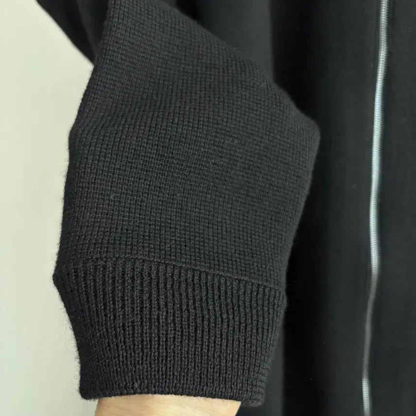 [BUNJANG] Solid Homme Black Wool Zip-up Jacket / 솔리드 옴므 블랙 울 집업 자켓