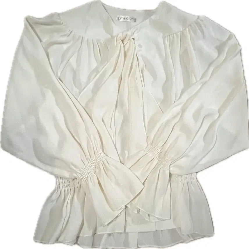 [BUNJANG] White Shirring Blouse / 화이트 셔링 블라우스