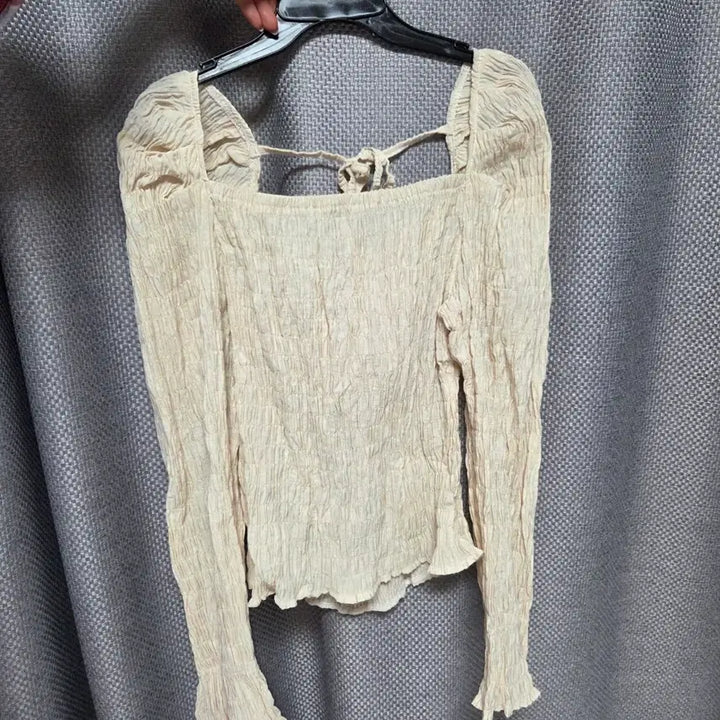 [BUNJANG] Smocked Blouse - Ivory / 스모크블라우스